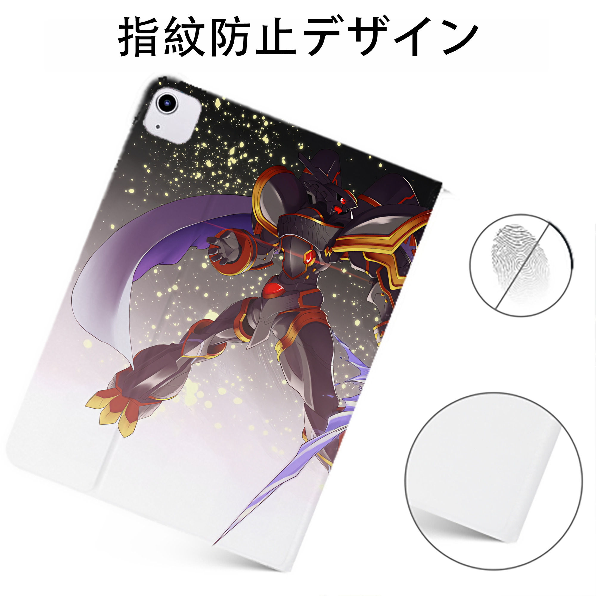 （画像用） Digimon デジタルモンスター/デジモン IPadケース ペンホルダー付き ブックスタイルデザイン